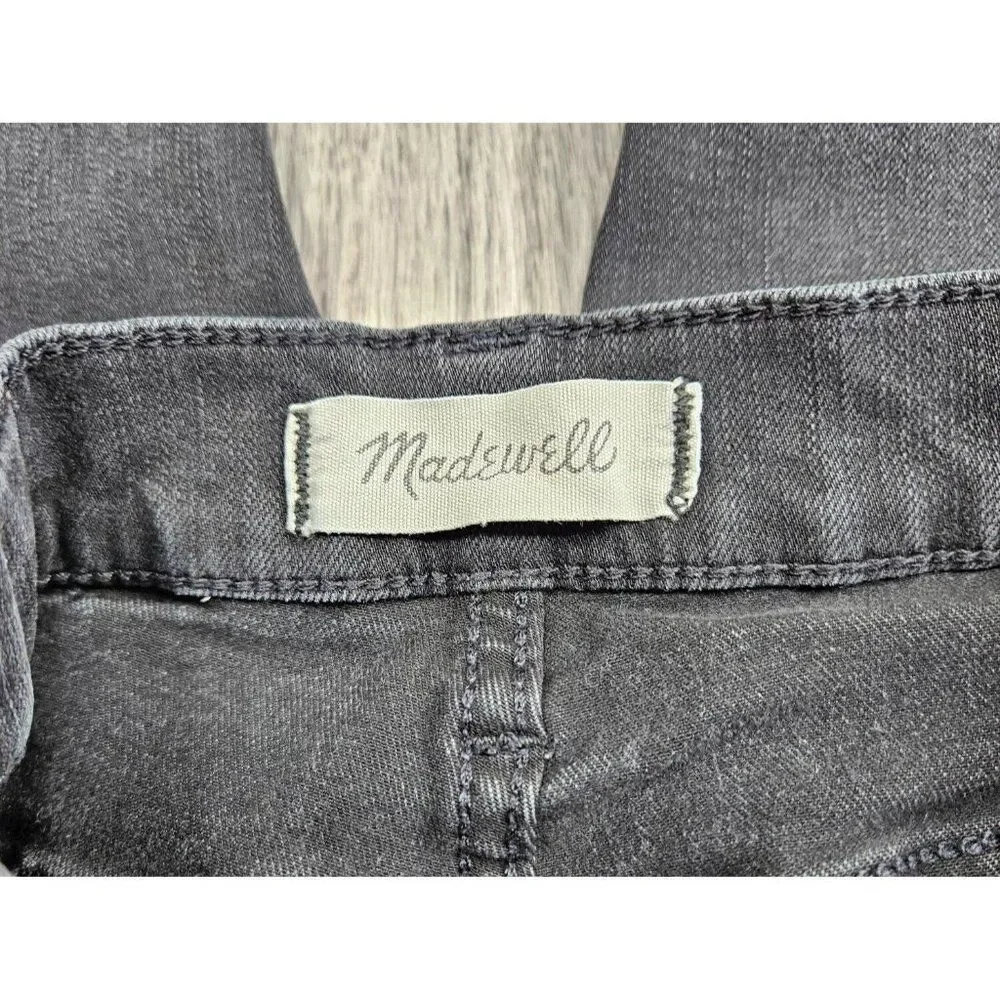 Madewell‎ Womens Size 27 Road Tripper Black Grey Skinny Denim Jeans